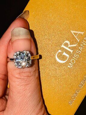 925 sterling silver moissanite diamond ring jewelry NWT